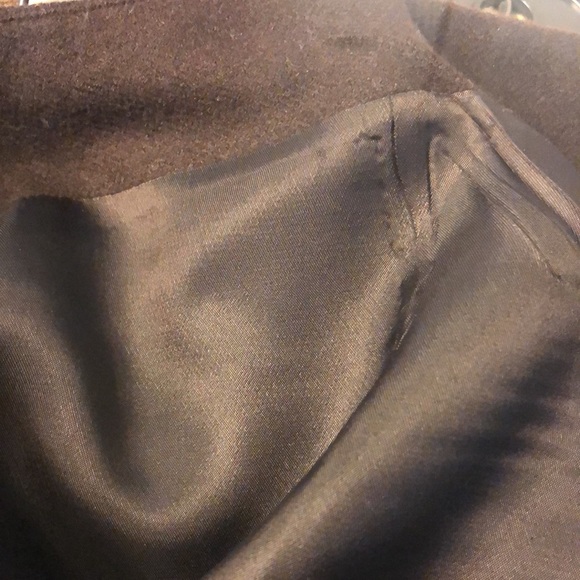 Brown Long Wool wrap skirt with fringe 12 P - Picture 5 of 12